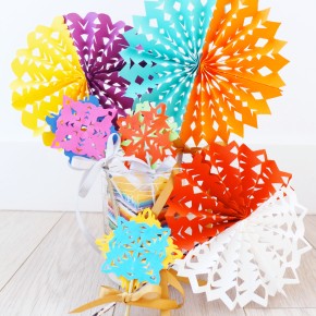 Colorful Paper Cutout Decorations